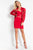 Rachel Allan Short - 4578 Two-Piece Short Dress with Jacket in Red