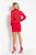 Rachel Allan Short - 4578 Two-Piece Short Dress with Jacket in Red