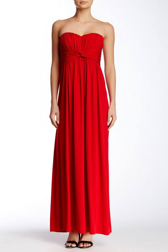 Jessica Simpson - JS3V5116 Front Twist Maxi Dress in Red