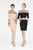 Saboroma - 4582 Beaded Off-Shoulder Cocktail Dress In Pink and Black