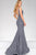 Jovani - 45830 Glamorous Low Back Prom Dress In Gray