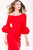 39739 Asymmetrical Pleat Detailed Trumpet Gown