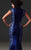 Mac Duggal Couture - 80253 Deep V-neck Mermaid Dress In Blue