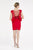 Saboroma - 4588 Jewel Sheer Back Cocktail Dress In Red
