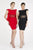 Saboroma - 4588 Jewel Sheer Back Cocktail Dress In Black and Red