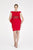 Saboroma - 4588 Jewel Sheer Back Cocktail Dress In Red
