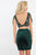 Rachel Allan - 4591 Beaded Two Piece Deep V-neck Fitted Dress in Green