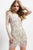 45929 Long Sleeve Embellished Illusion Dress