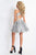 Rachel Allan - 4592 Two Piece Satin Halter Embroidered A-line Dress In Silver