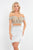 Rachel Allan - 4595 Beaded Two Piece Off-Shoulder Fitted Dress in Silver
