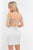Rachel Allan - 4595 Beaded Two Piece Off-Shoulder Fitted Dress in Silver