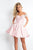 Rachel Allan - 4597 Crystal Ornate Off Shoulder Corset Dress In Pink