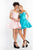 Rachel Allan - 4597 Crystal Ornate Off Shoulder Corset Dress In Pink and Blue
