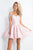 Rachel Allan - 4597 Crystal Ornate Off Shoulder Corset Dress In Pink