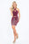 Rachel Allan - 4600 Two Piece Cross Halter Beaded Sheath Dress in Purple