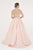 Saboroma - 4600 Bead Embellished Pleated Ballgown In Pink