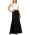 Alex Evenings - 460108 Cap Sleeve Colorblock Long Gown in Black and White
