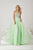 Tiffany Homecoming - Embellished Gossamer Sweetheart A-Line Evening Gown 46016 In Green