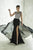 Tiffany Homecoming - Iridescent Crystal Illusion Long Evening Gown 46033 in Black