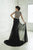 Tiffany Homecoming - Iridescent Crystal Illusion Long Evening Gown 46033 in Black