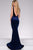 Long Velvet Backless Prom Dress 46060