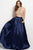 46074 Two Piece Halter Ballgown Dress