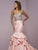 Tiffany Homecoming - Brilliantly Ornate Tiered Mermaid Long Evening Gown 46079 In Pink and Gray