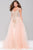 Embellished Column Dress with Tulle Overlay JVN46081