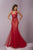 Tiffany Homecoming - Fabulous V- Neckline Beaded Dress 46087 in Red and Nude