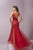 Tiffany Homecoming - Fabulous V- Neckline Beaded Dress 46087 in Red and Nude