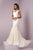 Tiffany Homecoming - Elegant Lace Applique Trumpet Long Evening Gown 46090 In Red and  Neutral
