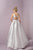 Tiffany Homecoming - Elegant Beaded V-Neck Mikado Dress 46091 In Silver