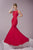 Tiffany Homecoming - Statuesque Bateau Trumpet Long Evening Gown 46092 In Red