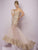 Tiffany Homecoming - 46096 Strapless Metallic Lace Mermaid Gown in Pink and Gold