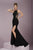Tiffany Homecoming - Fitted Long Dress with High Slit 46097 In Red and Gold
