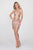 Rachel Allan - 4610 Two Piece Beaded Fitted Cocktail Dress in Pink and Gold