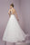 Tiffany Homecoming - Luxurious Beaded Illusion Neck Silky Chiffon A-line Dress 46101 In White