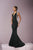 Tiffany Homecoming - Fitted V-Neck Long Dress 46103 in Black