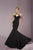 Tiffany Homecoming - Halter Beaded Shoulder Sleeve 46106 in Black and Gold
