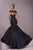 Tiffany Homecoming - Crystal Encrusted Off-Shoulder Mermaid Evening Gown 46108 in Black