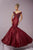 Tiffany Homecoming - Crystal Encrusted Off-Shoulder Mermaid Evening Gown 46108 in Red