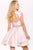 Cap Sleeve Bateau Neck Bead Embellished Fit and Flare Dress 41184
