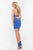 Rachel Allan - 4614 Bejeweled High Halter Cutout Sheath Dress in Blue