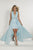 Tiffany Designs - 46152 Lace Deep V-neck Dress With Detachable Jacket In Blue