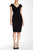 Adrianna Papell - 41910240 Cap Sleeve Ottoman Sheath Dress in Black
