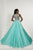 Tiffany Designs - 46169 Embellished V-neck Crystal Organza Ballgown In Green