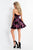 Rachel Allan - 4616 Strapless Velvet Floral A-line Dress In Red