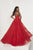 Tiffany Designs - 46177 Lace Organza Sweetheart A-line Dress In Red