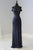 Tiffany Designs - 46179 Beaded Plunging Off-Shoulder Mermaid Dress In Blue