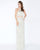 Mac Duggal - 4617M Two-Piece High Halter Ruffle Tiered Gown In White